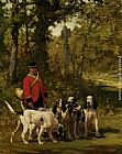 A Huntmaster with his Dogs by Charles Olivier De Penne